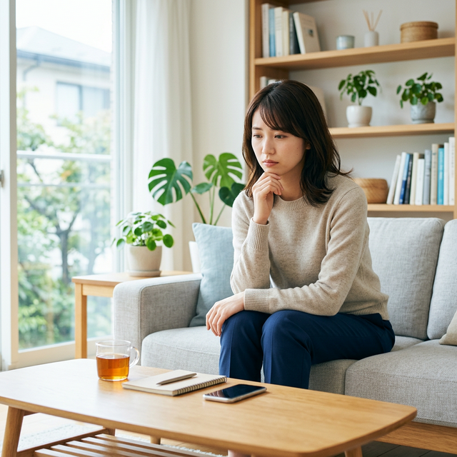 運動不足に悩む女性