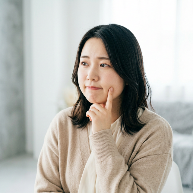 不安を感じる女性